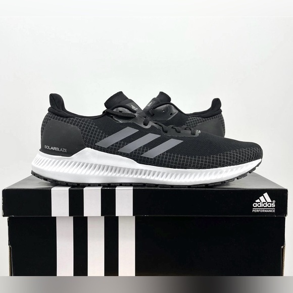 NWT Men\'s  Adidas Solar Blaze  Black / White Running Sneakers Size 13 main image 7